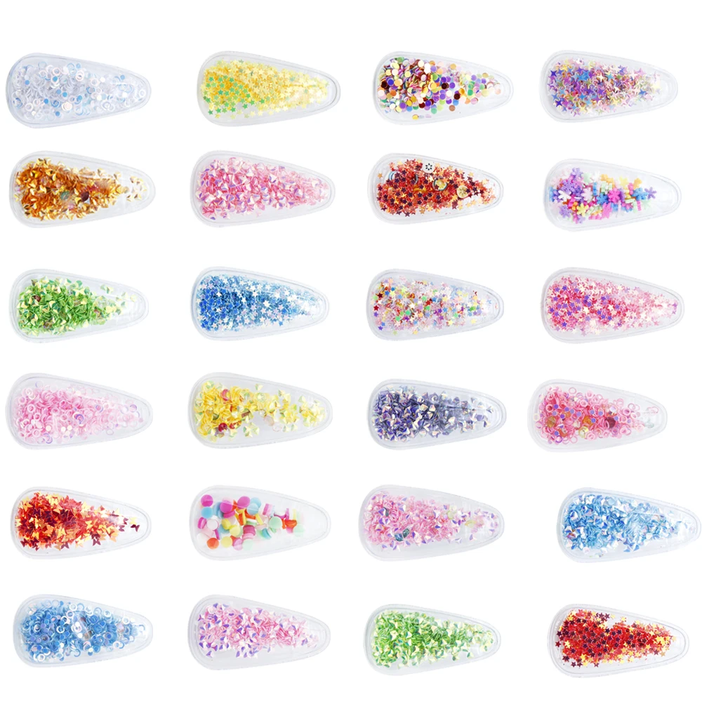 5pcs пайетки шейкер прозрачный без зажимов (делая для Парикмахерские ножницы волос