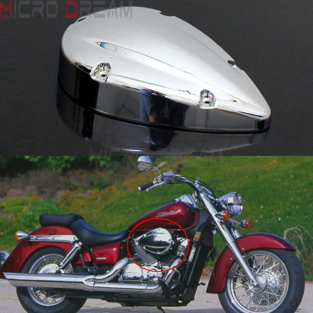 

ABS Plastic Motorcycle Chrome Air Cleaner Filter Cover Protector For Honda Shadow ACE VT VT400 VT750 2004-2012