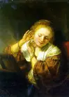 Рисунок на холсте Rembrandt для молодых женщин, Художественная печать, плакат, картины маслом, холст для домашнего декора, настенное искусство