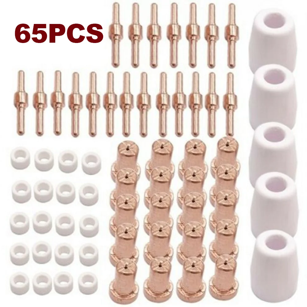 

65 шт., аксессуары для плазменной резки, профессиональная насадка для шунтовой резки, плазменная резка, Расходная Защитная крышка для машинн...