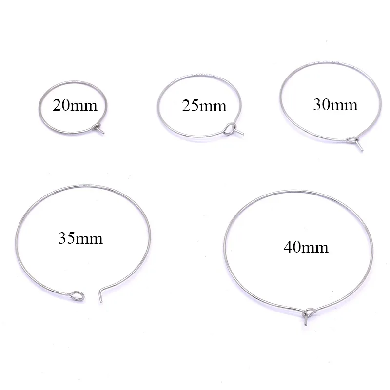 Серьги-кольца из нержавеющей стали 316L круглые стальные ювелирные изделия сделай