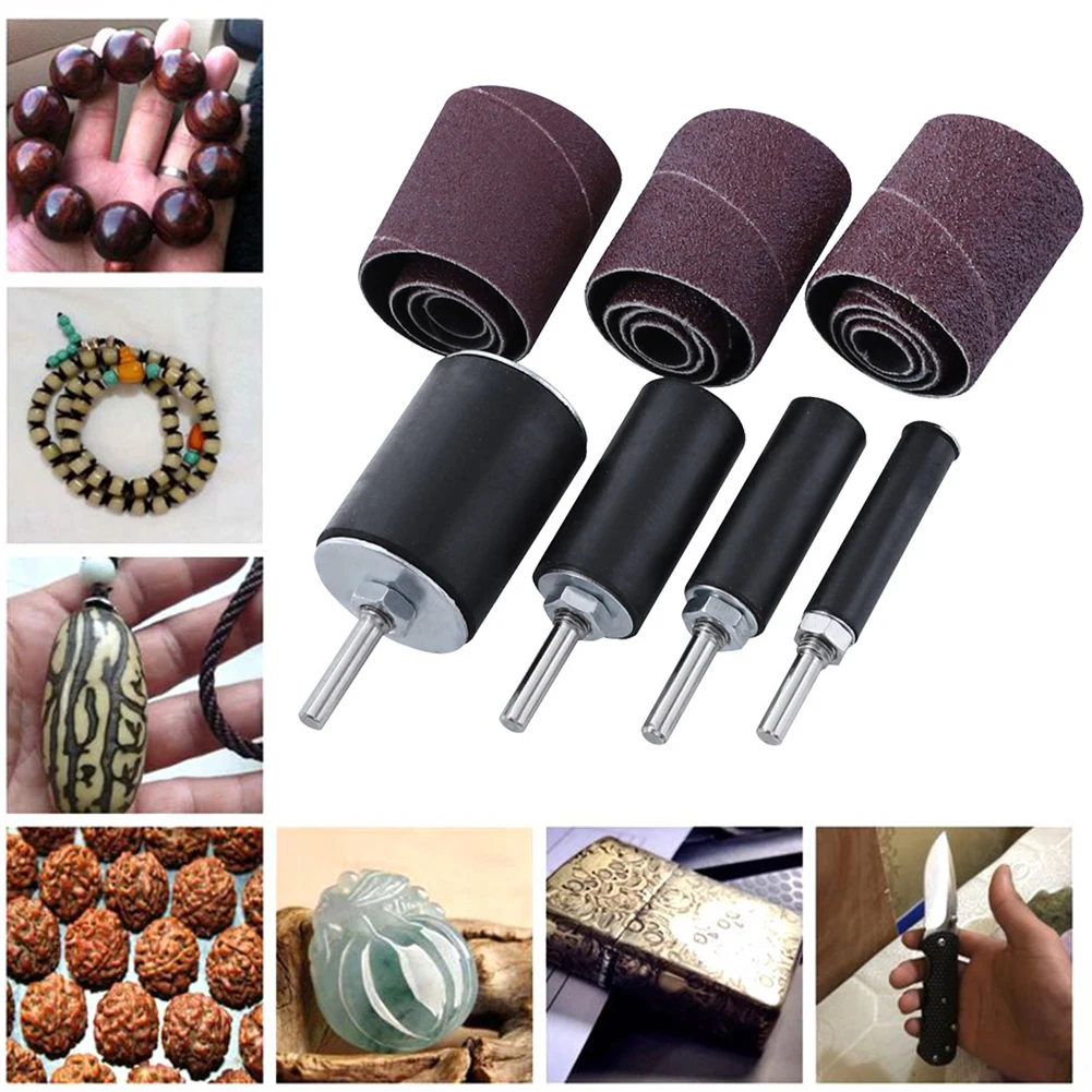 

16pcs Grinding Polishing Sanding Sleeve Kit Woodworking Sander Belt Mandrel Drum Metal Plastic Rotary Hand Tool Set