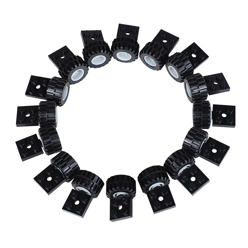 42 шт./компл. блоки аксессуары мини колесные оси упаковка автомобильных шин город