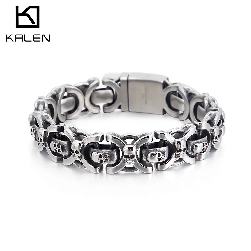 

Kalen Chain High Quality Stainless Steel Men's Gothic Bracelet Jewelry Best Gift