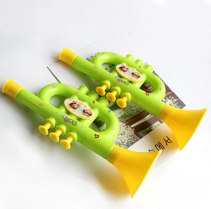 1 Pcs Plastic Trumpet Musical Instruments For Children Baby Kids Musical Toys Trumpet Hooter Baby Toy Party Favors Gift Present