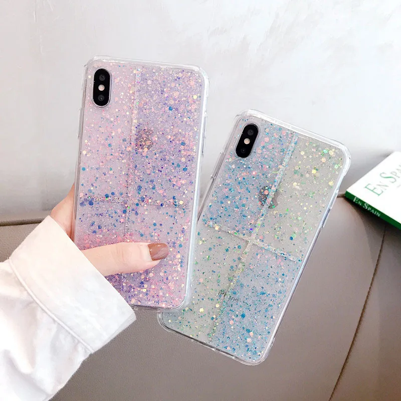 Чехол GYKZ с блестящими блестками для iPhone XR XS MAX X 7 8 6 6s Plus Модный мягкий силиконовый