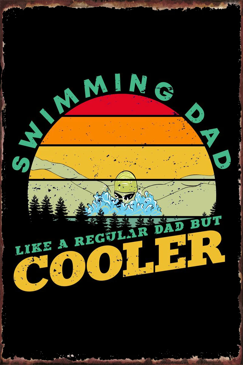 

Жестяные тарелки «плавающий папа», декор для стен, комнатное украшение в стиле ретро, винтажный металлический знак, жестяной знак для творч...