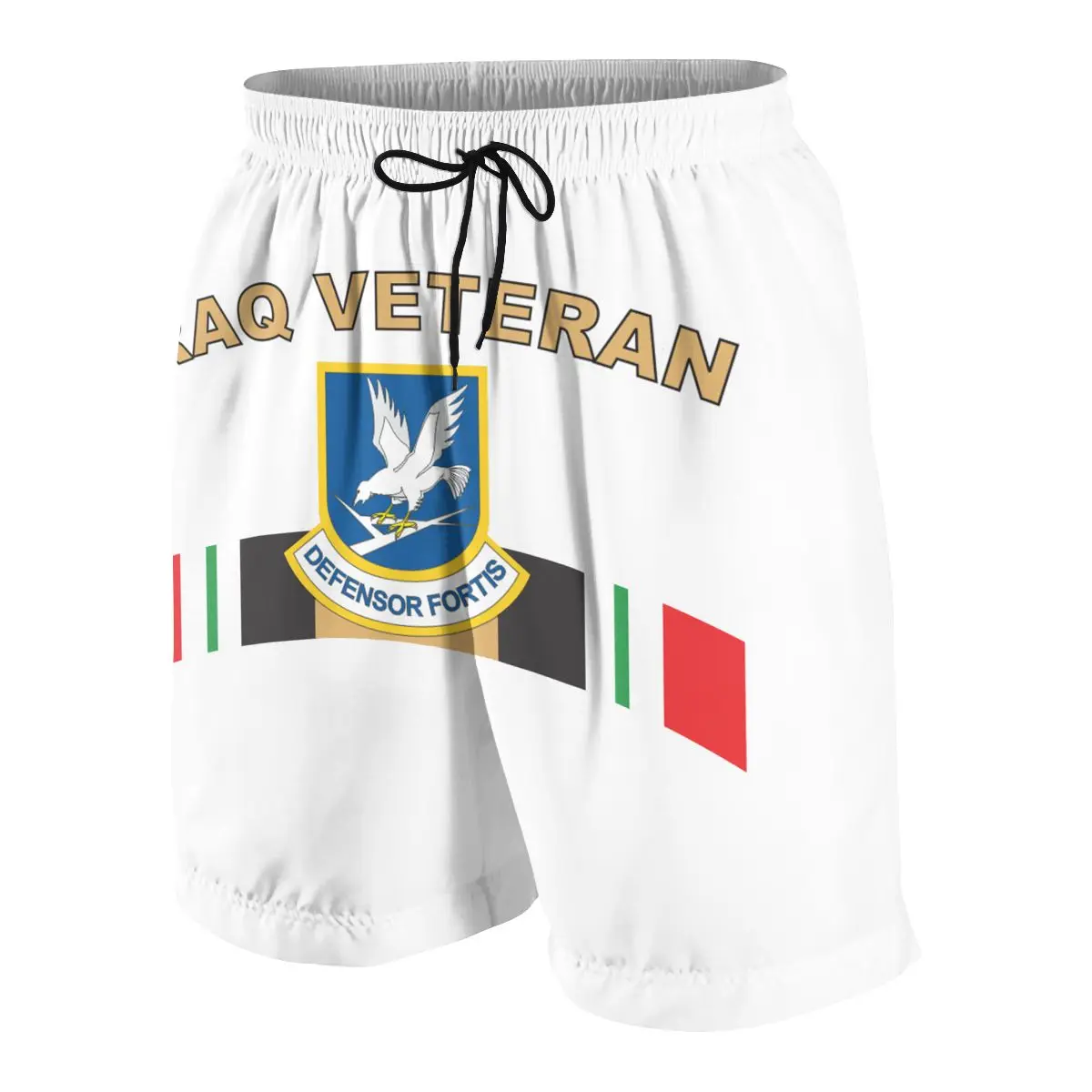

USAF Defensor Fortis Iraq Veteran Boys Girls Beach Short Sports Pants Fashion Casual Swimwear Surfing Leisure Cool Shorts