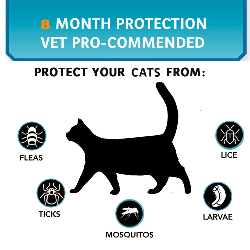 Летняя защита от насекомых ошейник для кошек и собак блох комаров регулируемый