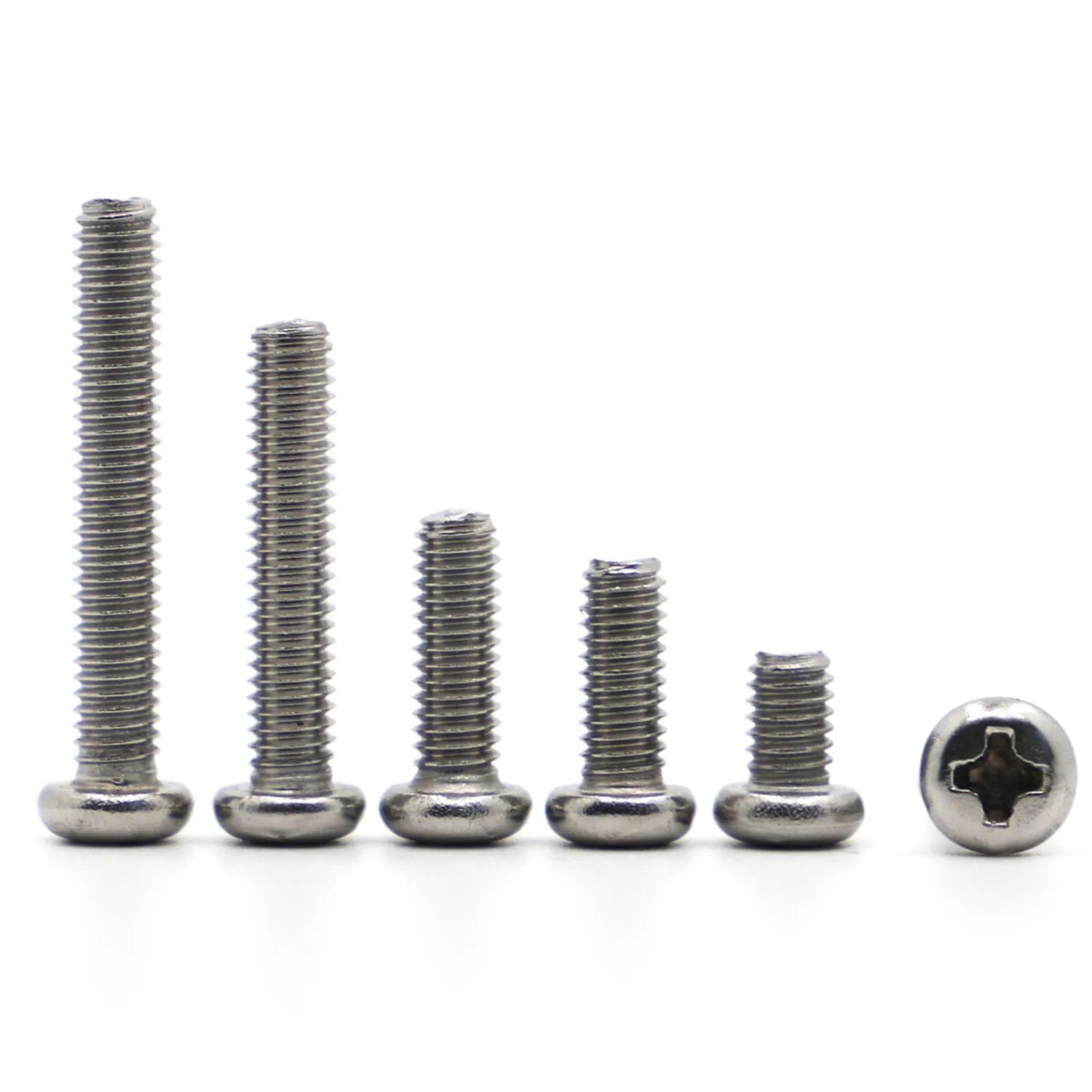 

Phillips Pan Round Head Screws M1 M1.2 M1.4 M1.6 M2 M2.5 M3 M4 M5 M6 M8 Stainless Steel Cross Recessed Machine Screw Bolts