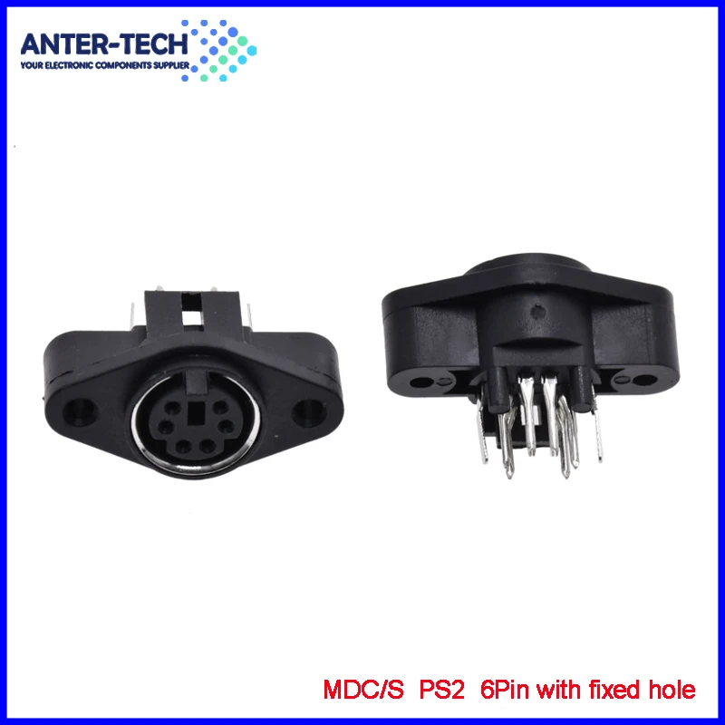 5 шт./лот разъем MDC/S DIN Mini PS2 6Pin 6P с фиксированным отверстием для клавиатуры мыши |