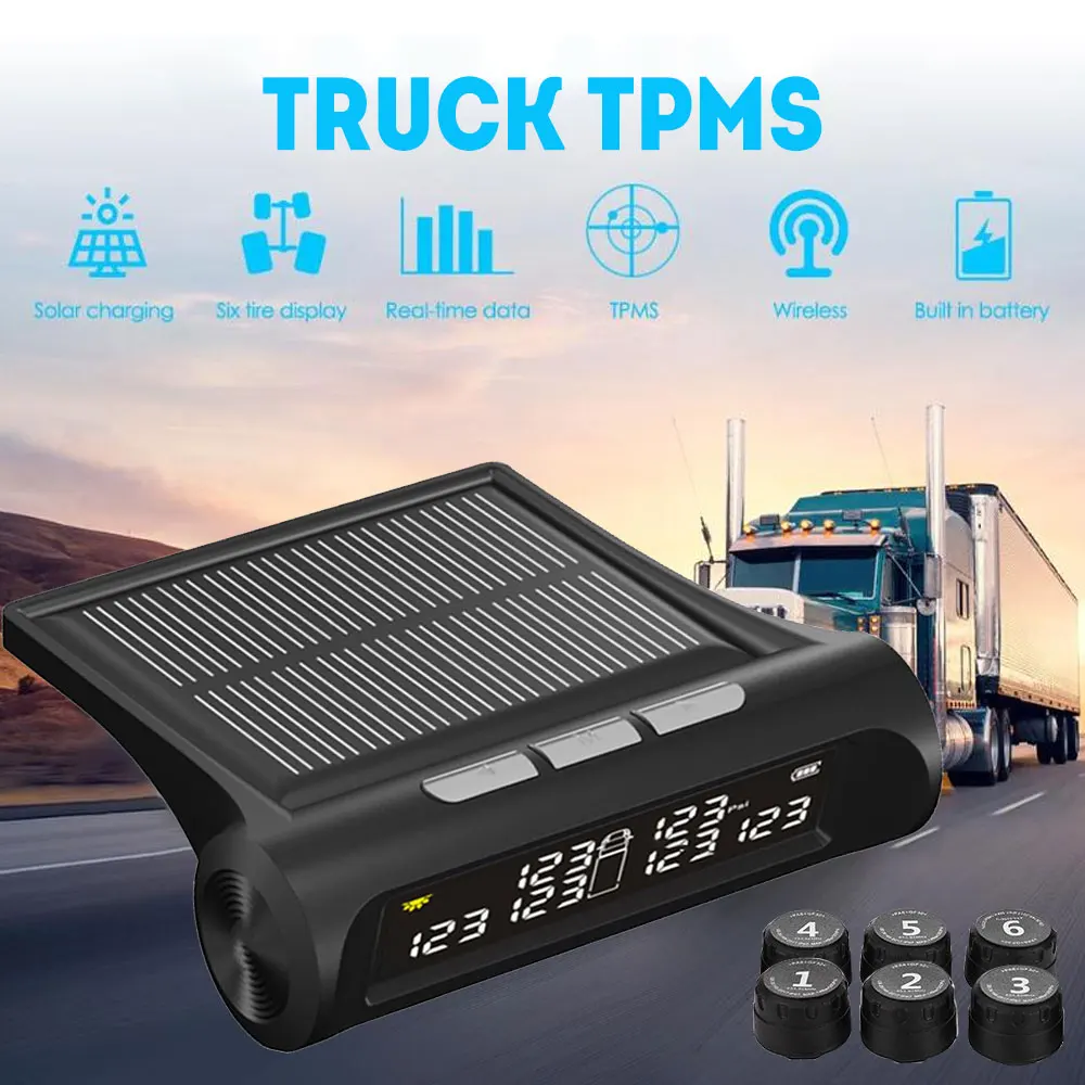 

New 6PCS Sensor TPMS 2020 Tire Pressure Monitoring Tire Pressure Alarm 8.0bar External Sensor Tire Pressure Monitoring System
