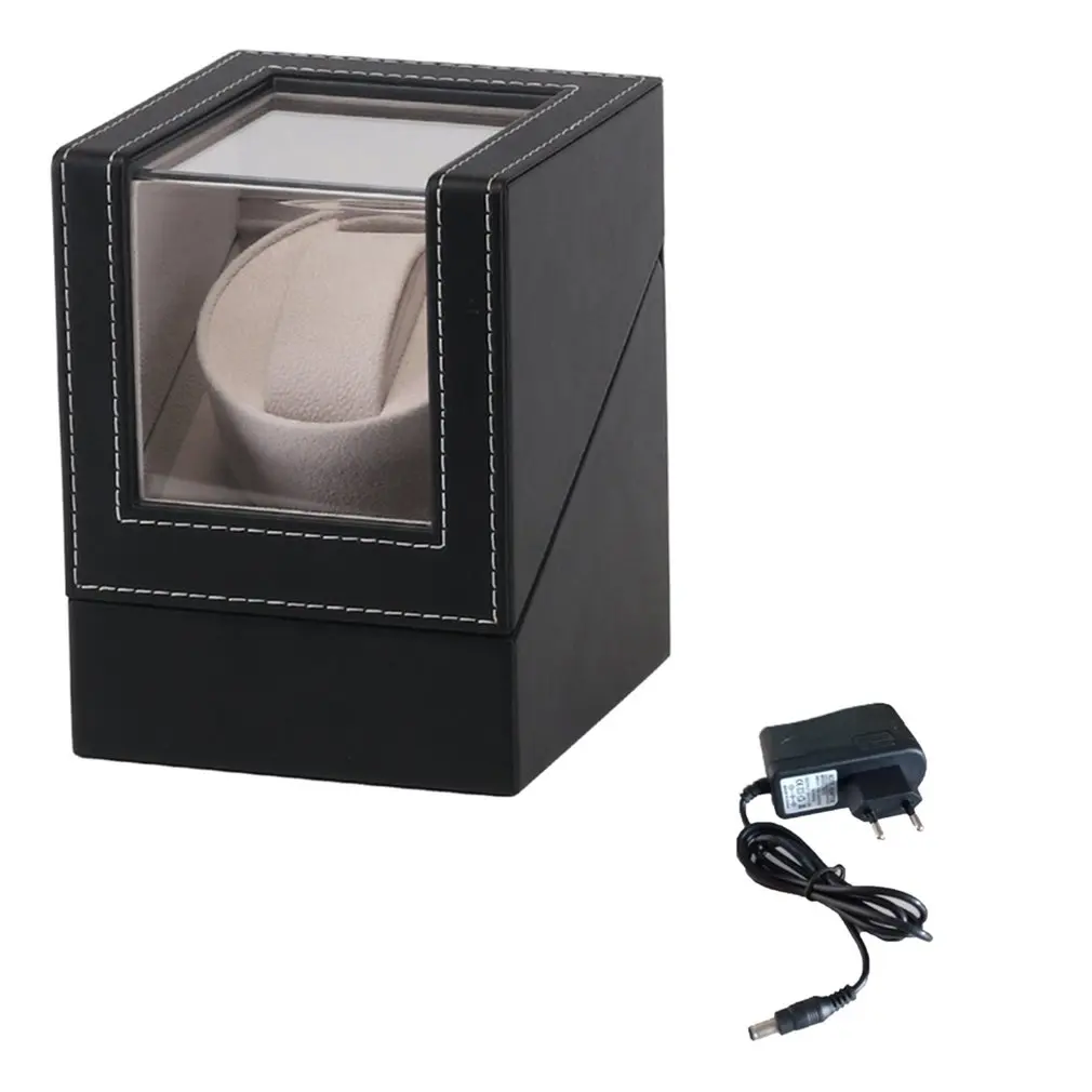 EU/US/AU/UK Plug Automatic Mechanical Watch Winding Box Motor Shaker Watch Winder Holder Jewelry Storage Organizer VIP link luxury automatic watch winding box single holder silent motor storage box winder case for mechanical self wind clocks with plug