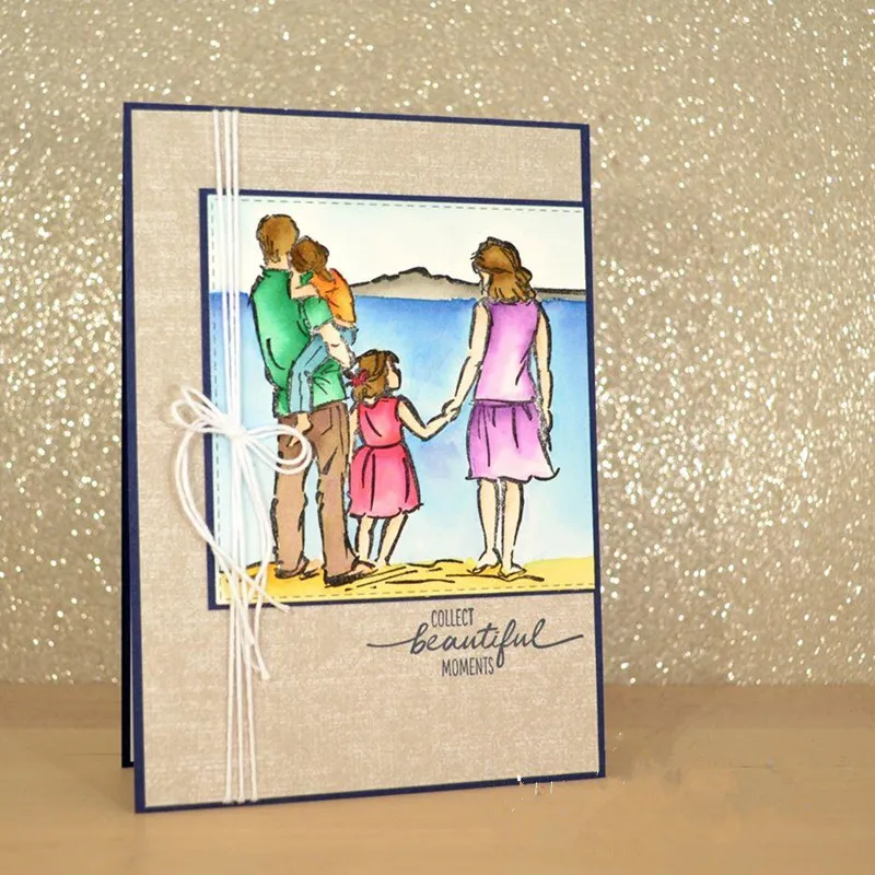 

WARM FAMLIY Metal Cutting Dies and Stamps Stencil For DIY Scrapbooking Paper Cards Die Cuts Photo Album Making
