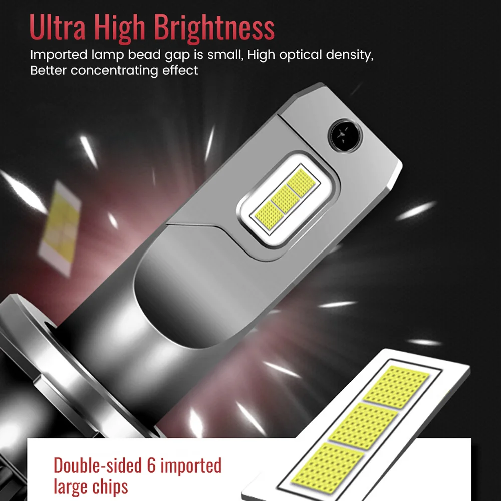 AOSHIKE 2 шт. F6 12 В Автомобильный светодиодный головной светильник s H1 H4 H7 Дальний
