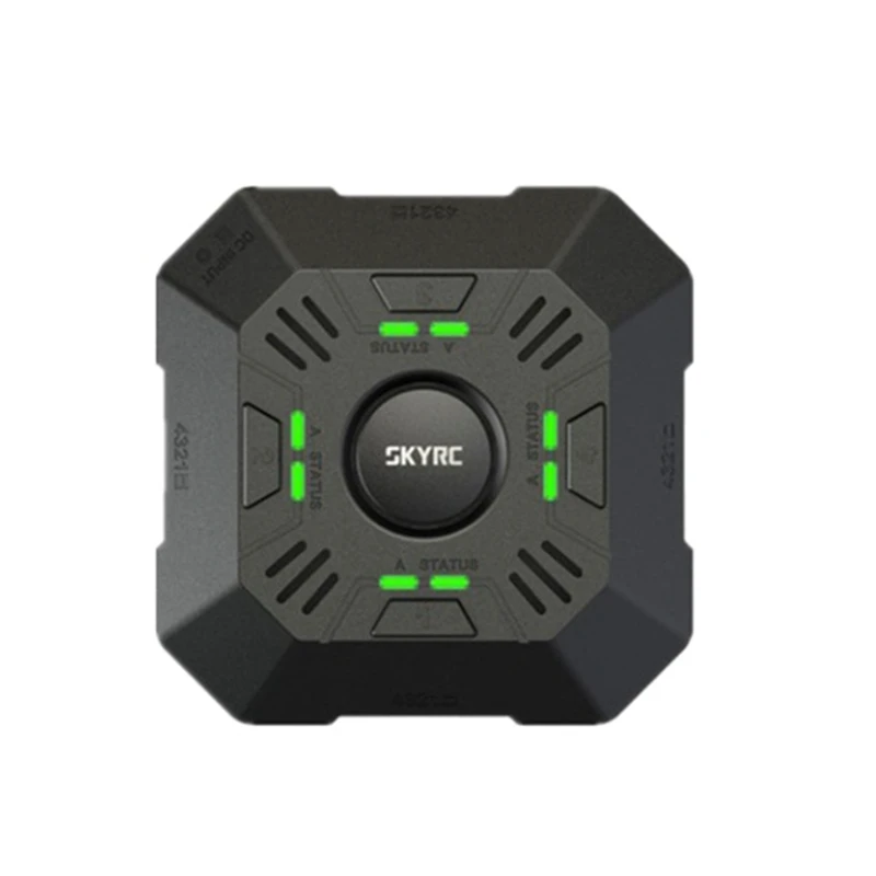 

SKYRC E4Q DC Multi Charger 4Ports 50W 2A/3A/5A 2-4S LED Light LiPo Battery Smart Balance Charger with XT60 Input