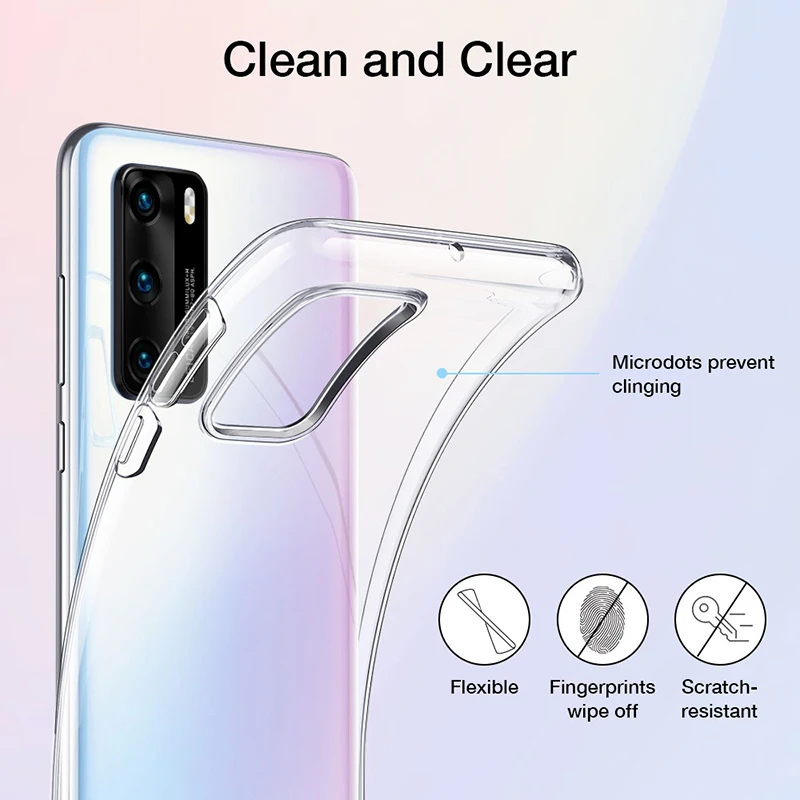 ultrathin soft clear original phone case for huawei p40 pro plus lite e p 40 p40pro p40lite 4g 5g shockproof silicone back cover free global shipping
