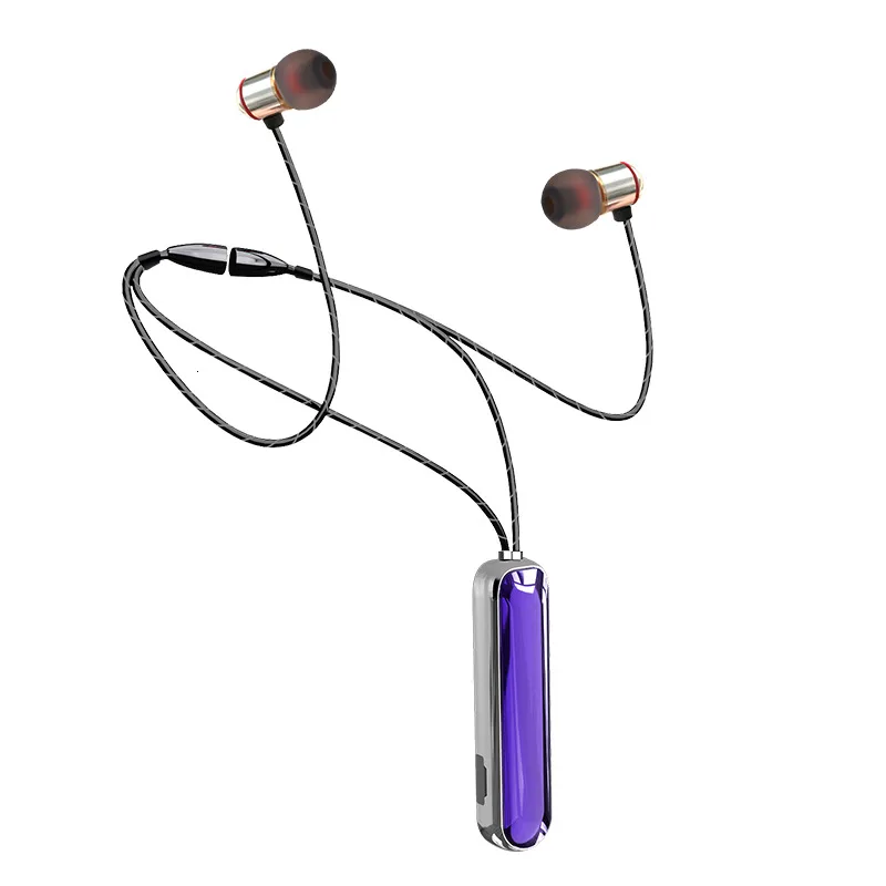 tws Necklace Headset Влюбленные тандем селфи спортивные Bluetooth наушники ожерелье 9D тяжелый бас гарнитура Tws Беспроводные наушники для IPhone Xiaomi - Цвет: tws Necklace Headset