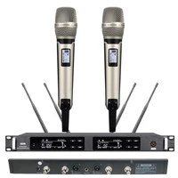 professional ur24d uhf true diversity wireless karaoke microphone 2 skm9000 handheld system for stage performance 500m rang
