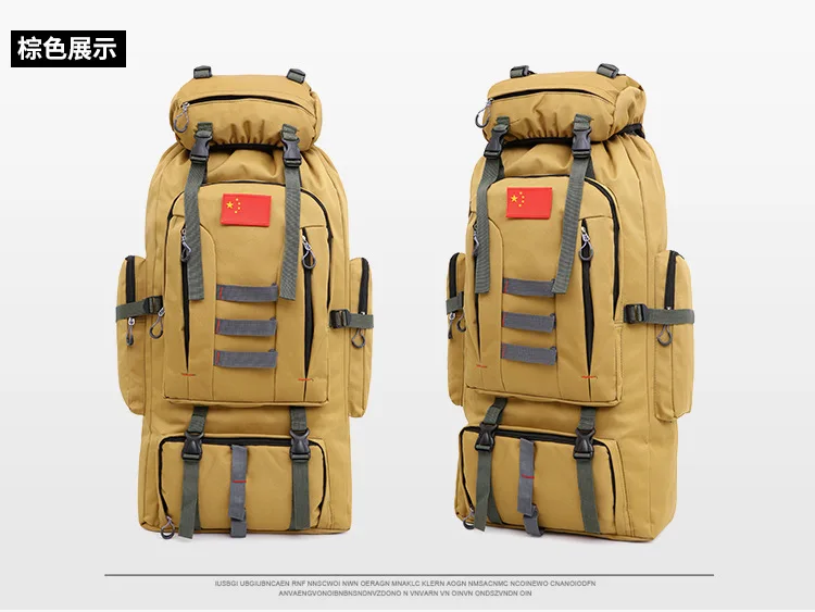 100L Outdoor Climbing Bags Camouflage Military Waterproof Tear-resistant Tactical Backpack Nylon Camping Travel Luggage Rucksack | Спорт и
