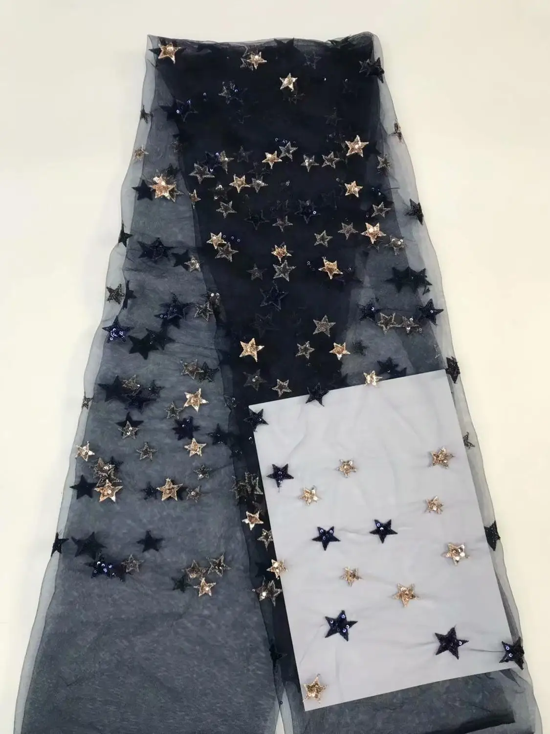 

african lace fabric 2020 high Quality Sequins 3D Flower Fabric Purple Net Lace Fabric Embroidered For Wedding Dresses