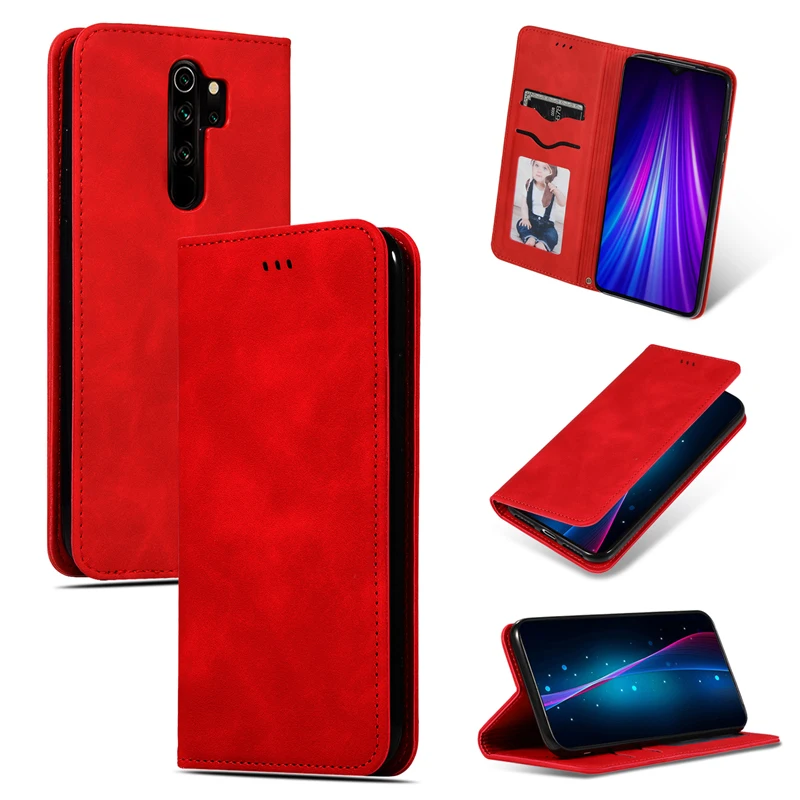 Кожаный чехол кошелек для Redmi Note 8T с магнитной подставкой Xiaomi K20 8 7 6 Pro 8A 7A