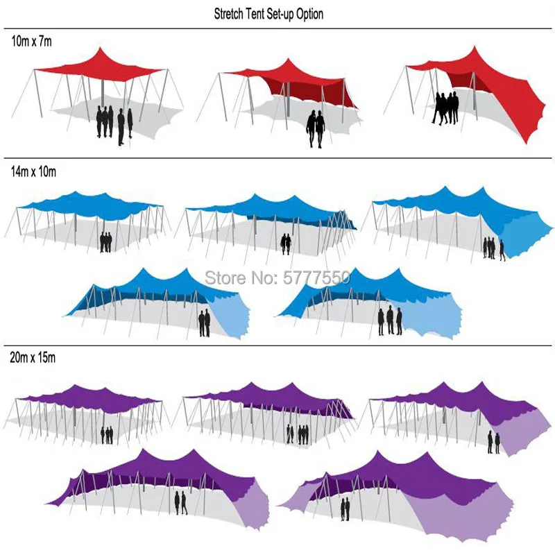 Сверхпрочная эластичная ткань изготовленная для растягивающейся палатки свадеб