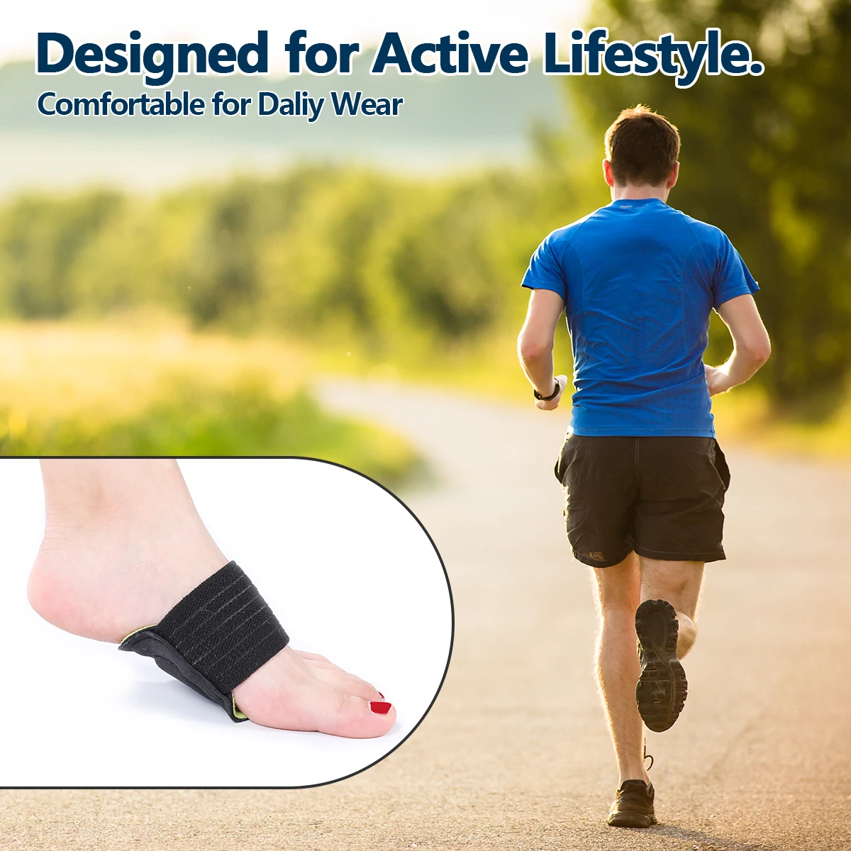 Manooby подошвенного фасцита ножной подушки для падших Achy Ноги проблемы мужчин и