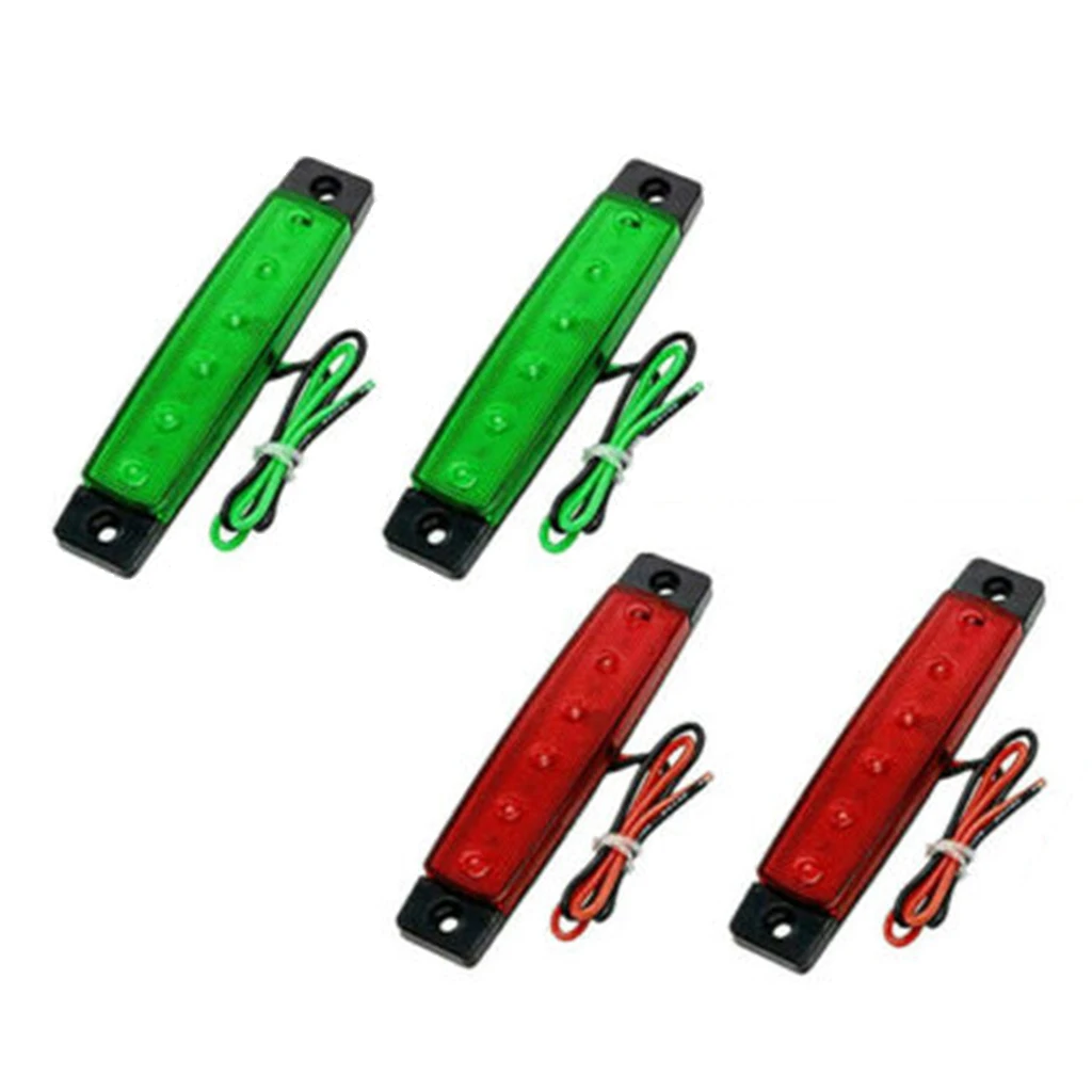 

4Pc 12V LED Red Green Navigation Bow Light-Boat Port/Starboard Deck Stern Light