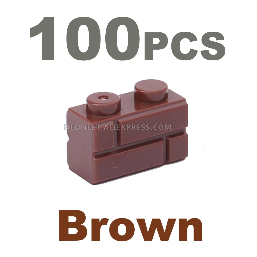 

1x2 Bricks Wall Brick Building Blocks Brown Minifigues Mega Bloks 98283 6000066 DIY MOC My City Street Houses Castle 300/500x