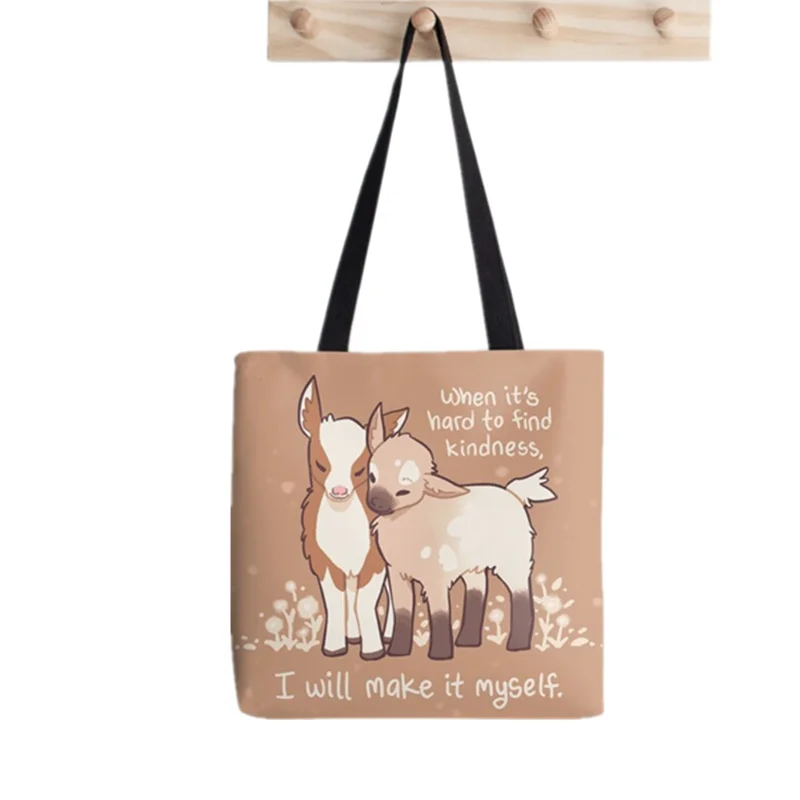 

Shopper When it's hard to find kindness Printed Tote women Harajuku shopper handbag girl Shoulder shopping bag Lady Canvas Bag