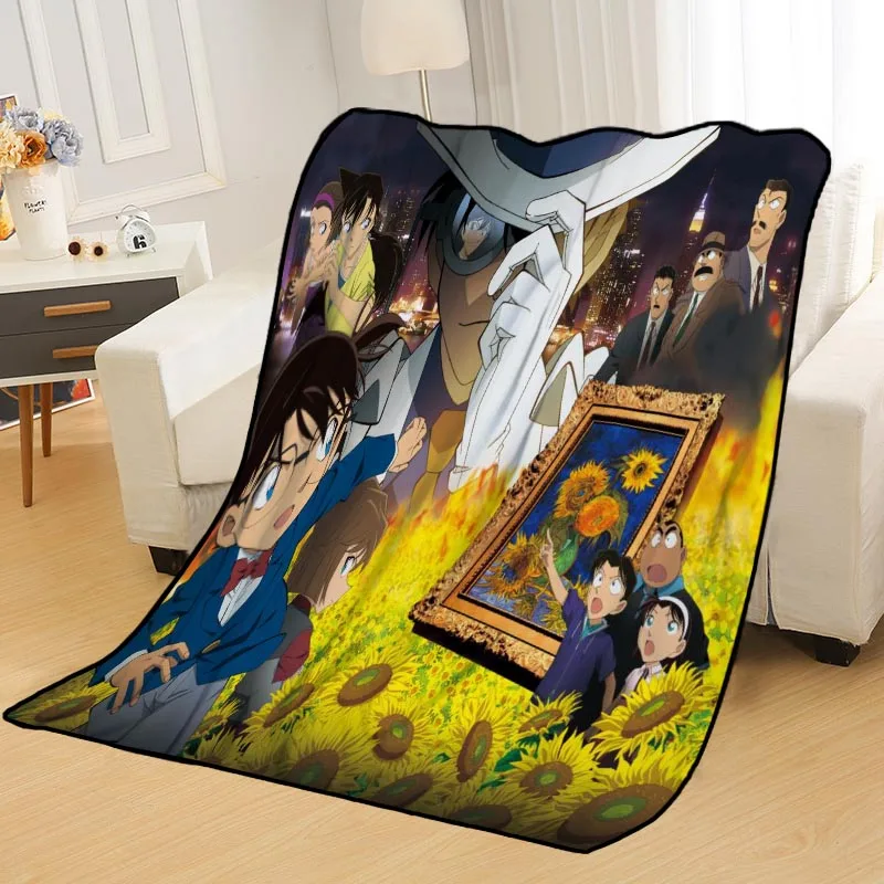 ?? カスタム探偵コナン毛布ベッドスローブランケットソフトブランケット夏毛布アニメ毛布旅行毛布