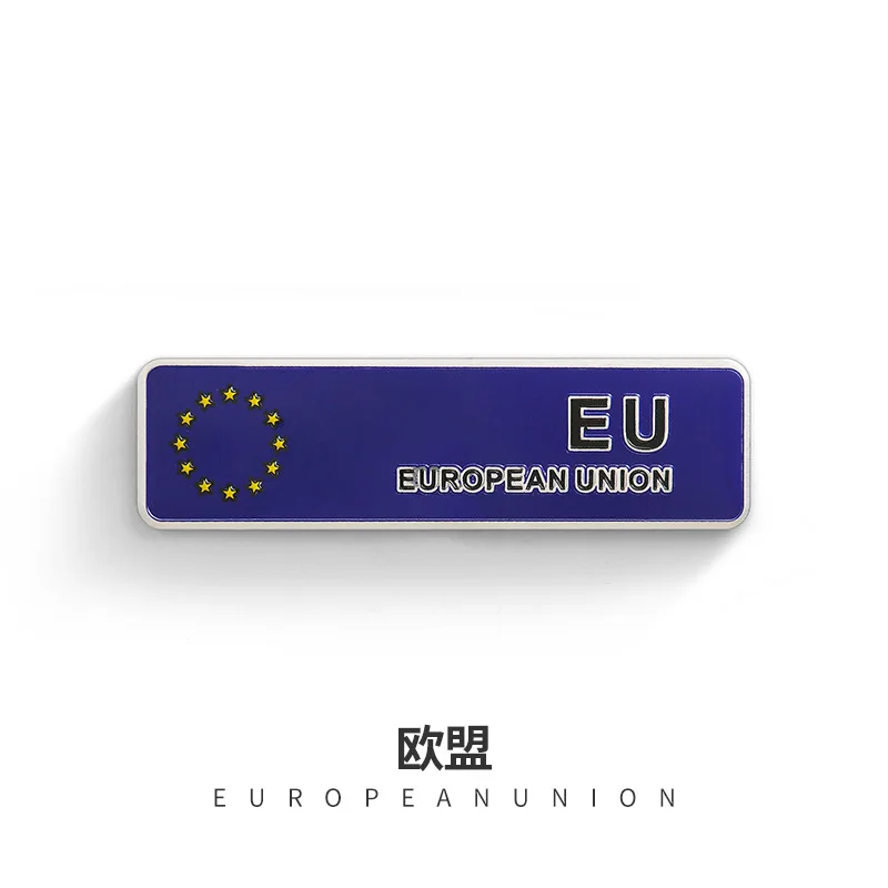 European Квадратный флаг этикетка-эмблема индонезийский Корея Малайзия Турция Украина Греция Франция Россия Великобритания США Германия Япония Канада м стикер автомобиля - Цвет: European