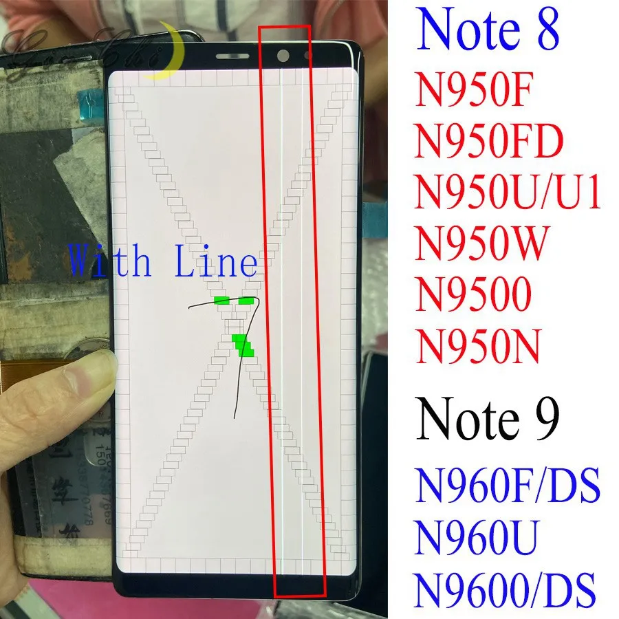 Сменный экран для Samsung Note 8 ЖК дисплей с краями стекло практики N950 N950F разбитыми