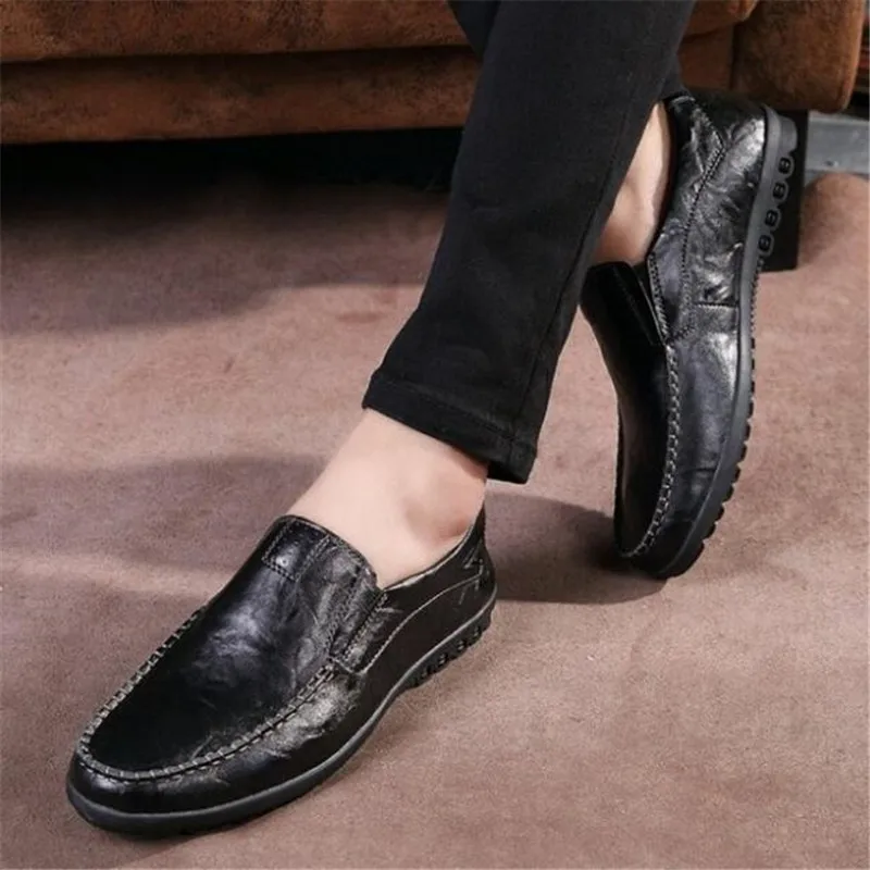 

Doudou shoes men's leather casual leather shoes 2021 new men's shoes breathable soft sole fashion men's platform sneakers