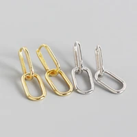 korean fashion ins hot statement earrings cool metal wind ear buckle earings for women fine jewelry solid 925 sterling silver