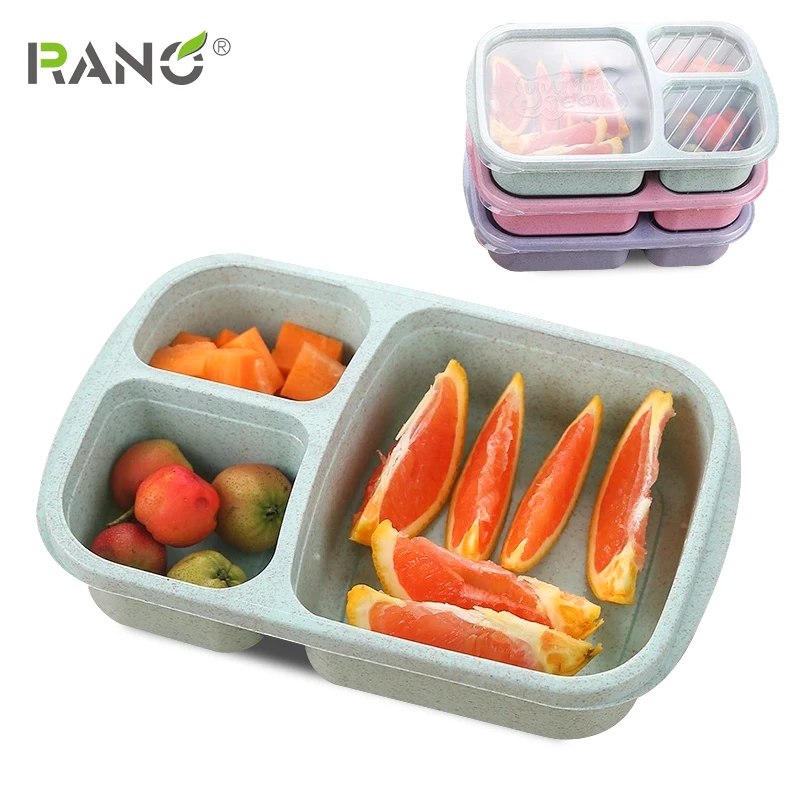 Контейнер RANO RN LB04 10 шт./лот для еды контейнер 3 отделения с крышками коробка ланча