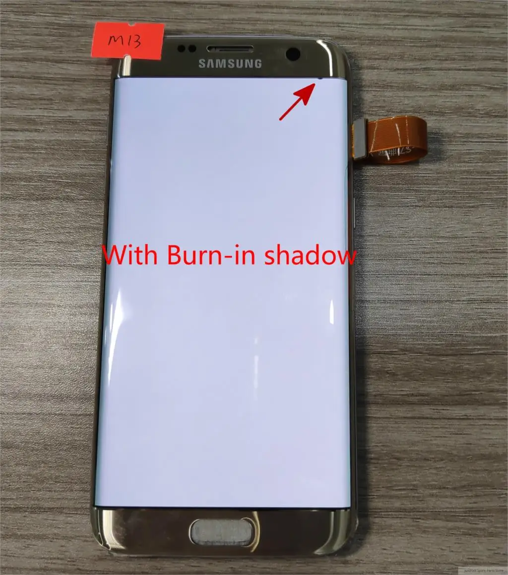 Оригинальный Для samsung Galaxy S7 edge G935F G935A G935FD сжигаемый в тени и дефект ЖК-дисплей с