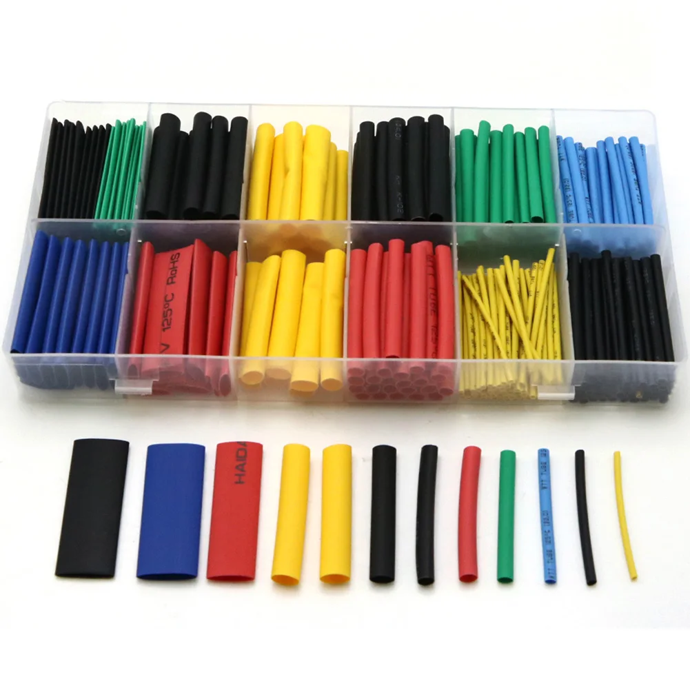 

280PCS 12 Sizes Wrap Wire Cable Insulated Polyolefin Heat Shrink Tube Ratio Tubing Insulation Shrinkable Tubes