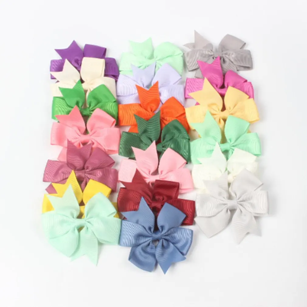 Детская заколка для волос головной убор ласточкин хвост ребристая лента бант