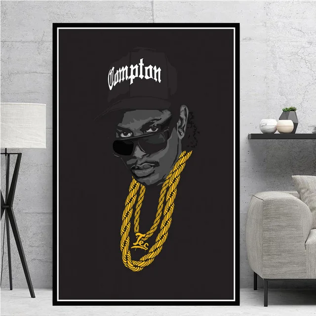 NWA хип-хоп музыкальный Рэппер со звездами Ice Cube Eazy-E холст постер печать Современная живопись маслом искусство настенные картины гостиная домашний декор - Цвет: j