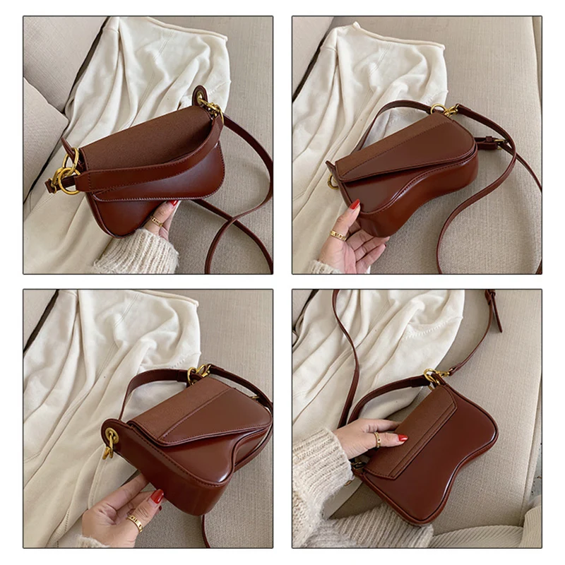 Винтажные сумки во французском стиле женские дизайнерская модная седельная