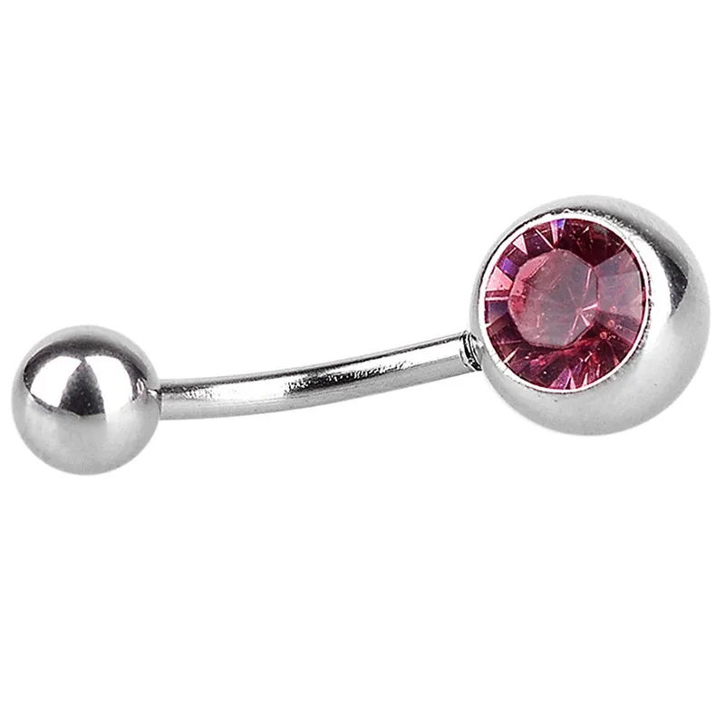 PINKSEE 1 шт. хирургический пупок из стали 316L кольцо для пупка хрустальный шар
