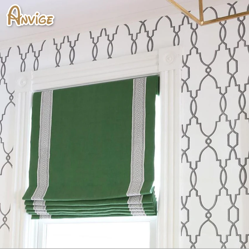 Европейский в полоску полное затемнение/светильник фильтр римские шторы простая