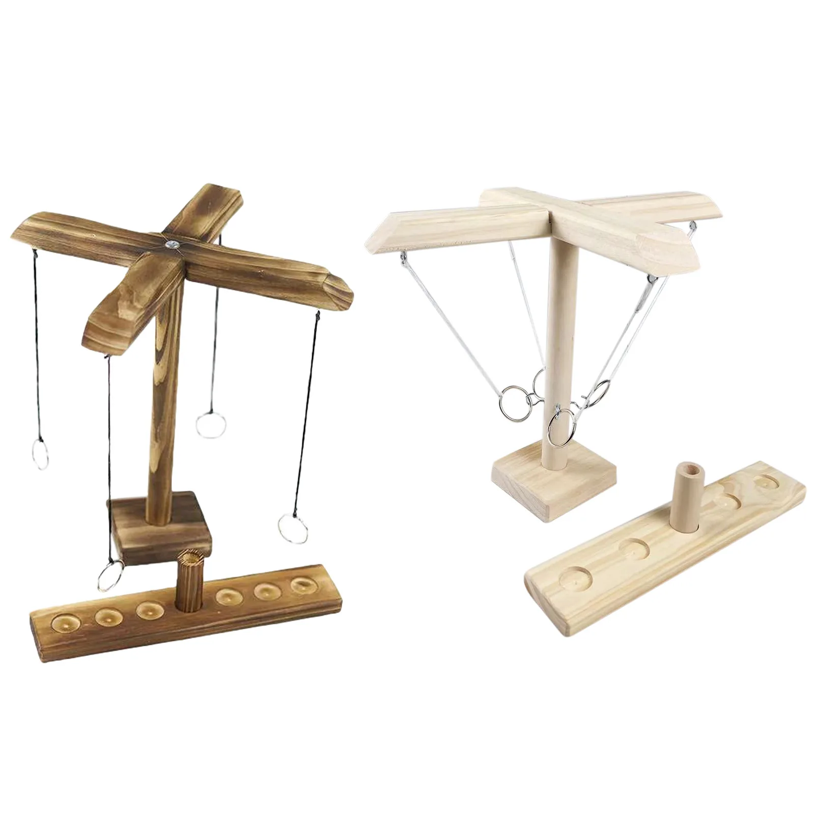 

2021 Newest Wooden Hook Game Set For Adults Drinking Game Ring Toss Game Throwing Hook And Loop 4 People Interactive Play Toys