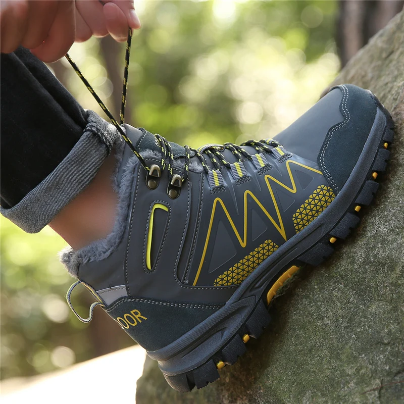 Humtto Для мужчин водонепроницаемые туристические ботинки большие Размеры мужские