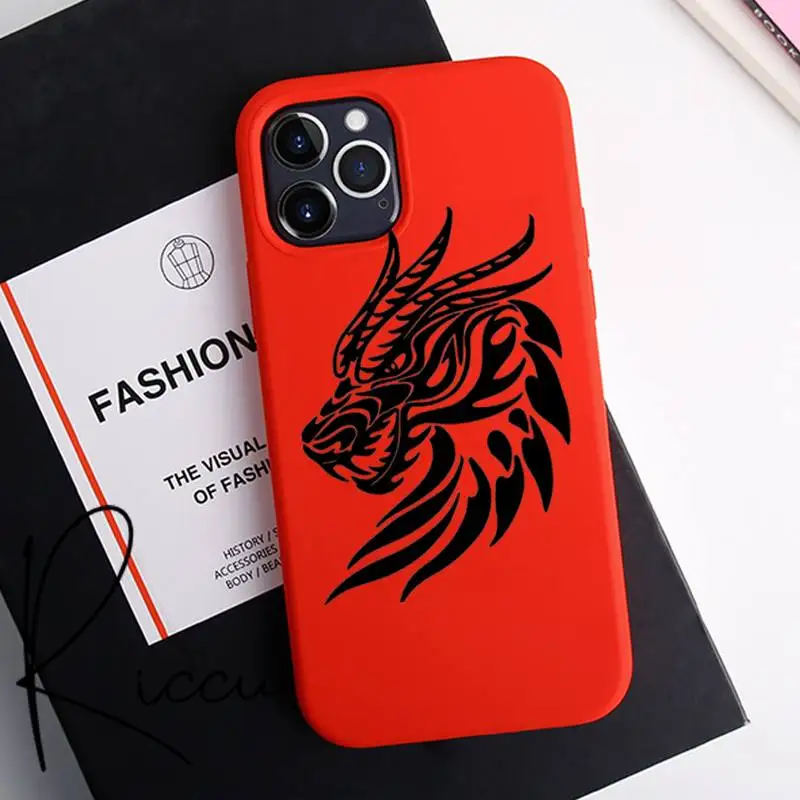 

Fashion Black Red Purple Dragon Phone Case for iPhone 12 pro max mini 11 pro XS MAX 8 7 6 6S Plus X 5S SE 2020 XR red case