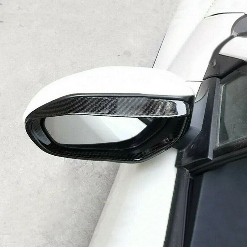 

Frame Side Mirror Cover ABS Auto Car Carbon Fiber Decoration Eyebrow Rain