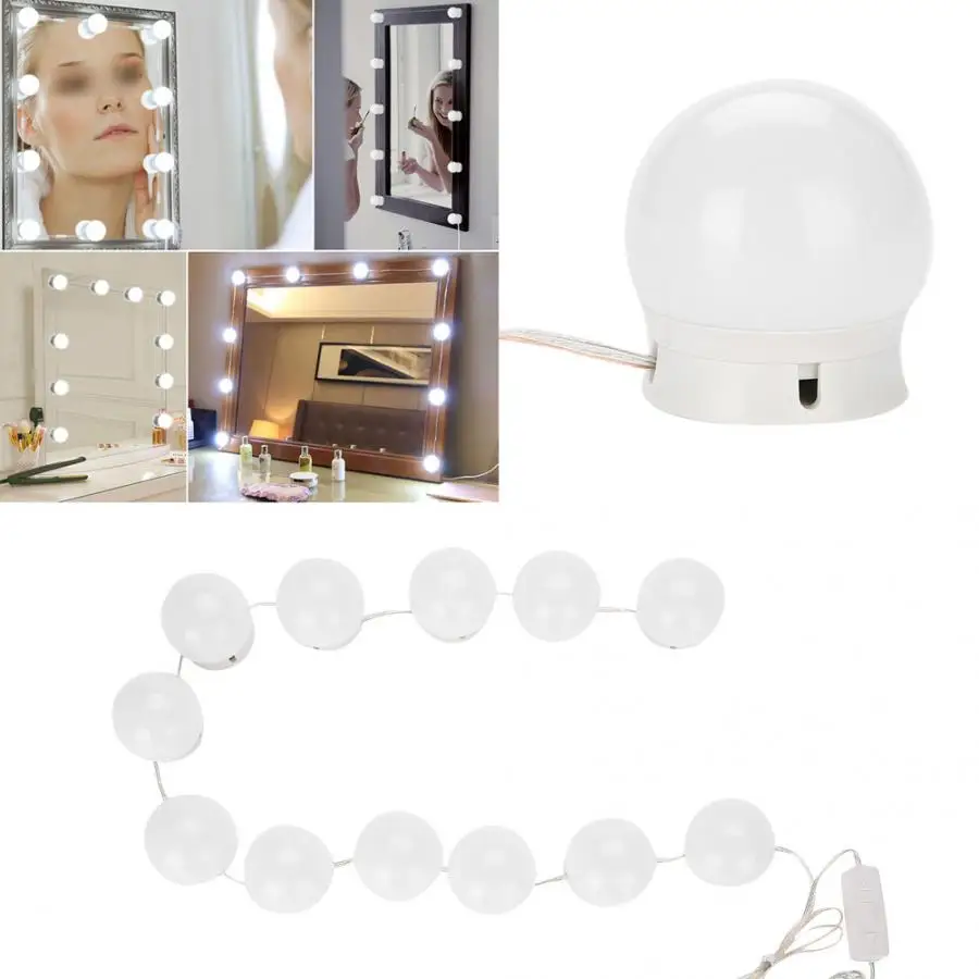 

Vanity Mirror 12Pcs LED Spiegel Licht Lampe Vanity Kit Fur Make Up Dressing USB Dimmen Gluhlampen Up