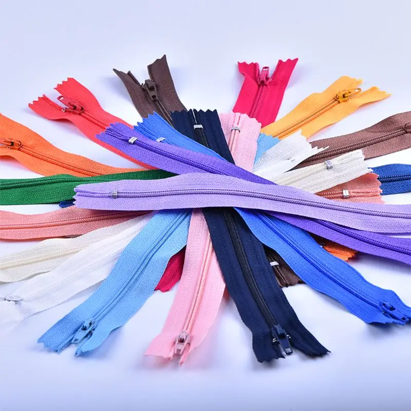 

120 PCS Mixed Color ylon flash zippers in bulk for craft sewing tailor Dropshipping